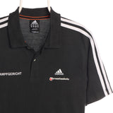 Adidas 90's Short Sleeve Button Up Polo Shirt Large Black