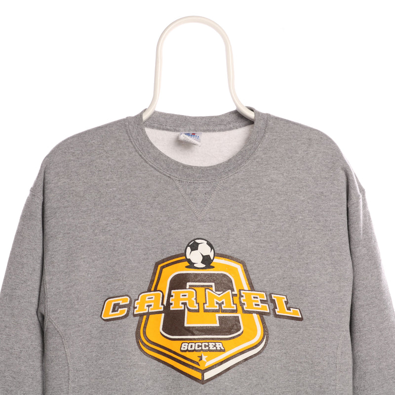Russell Athletic 90's Crewneck Carmel Soccer Sweatshirt Medium Grey