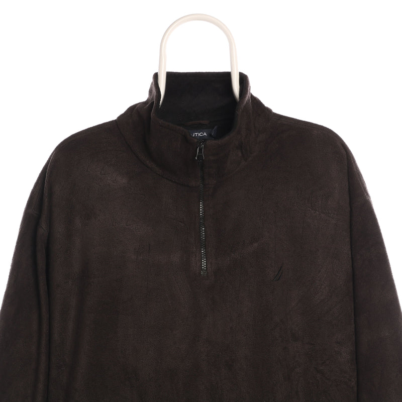 Nautica 90's Quarter Zip Warm Fleece Xlarge Black