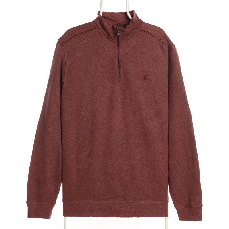 Izod 90's Quarter Zip Zip Up Sweatshirt Large Red