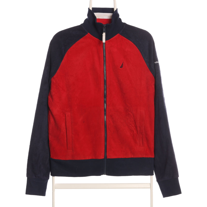 Nautica - Red and Blue Embroidered Zipped Fleece Jacket - XSmall