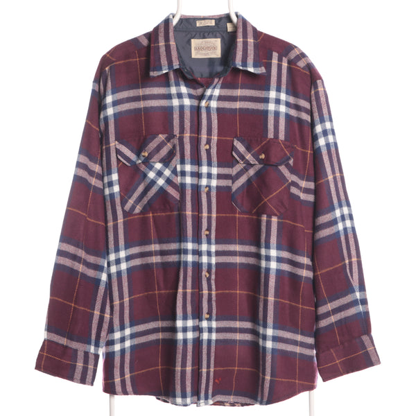 Saugatuck 90's Lumberjack Checkered Button Up Shirt XLarge Burgundy