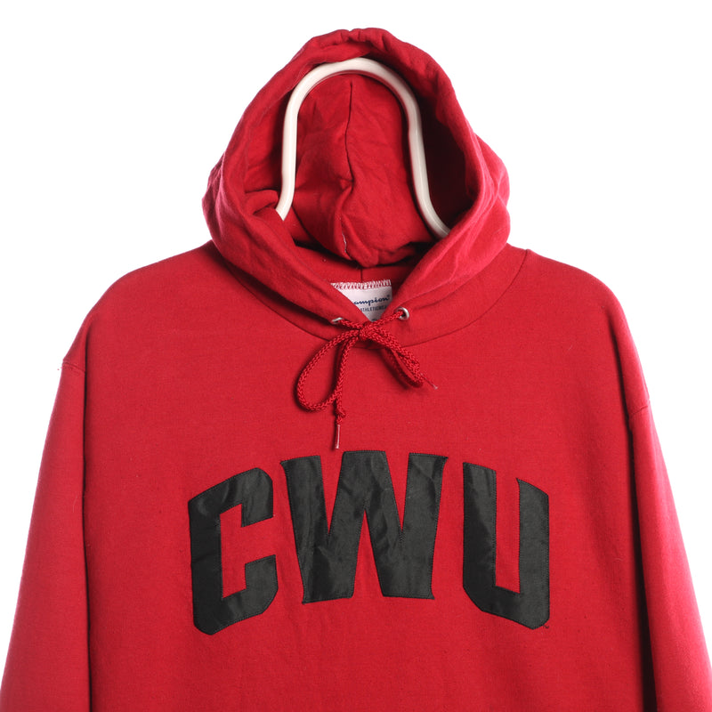 Champion 90's College Pullover Hoodie Large Red