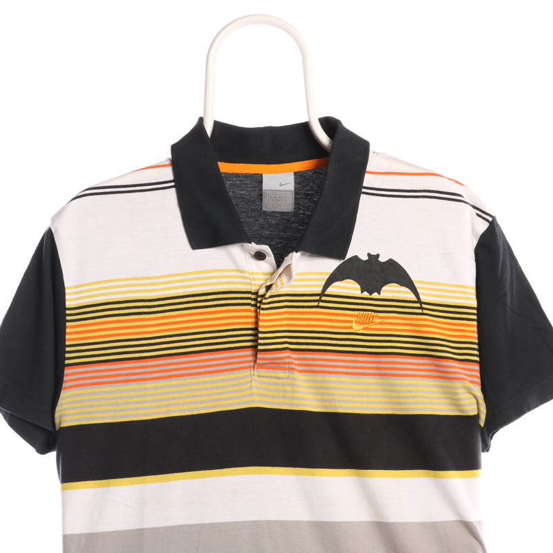 Nike 90's Short Sleeve Button Up Polo Shirt Large Black