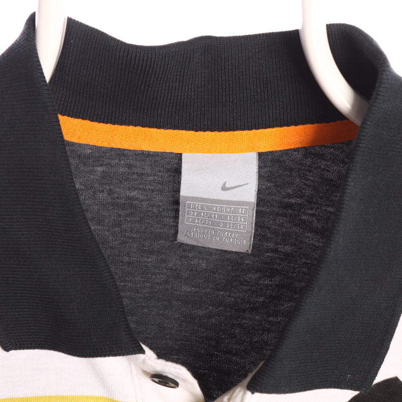 Nike 90's Short Sleeve Button Up Polo Shirt Large Black