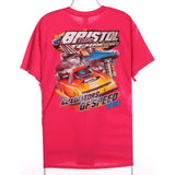 Gildan 90's Short Sleeve Back Print NASCAR Racing Tee T Shirt Large Pink