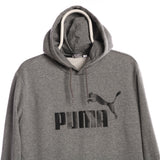 Puma 90's Spellout Pullover Hoodie Large Grey