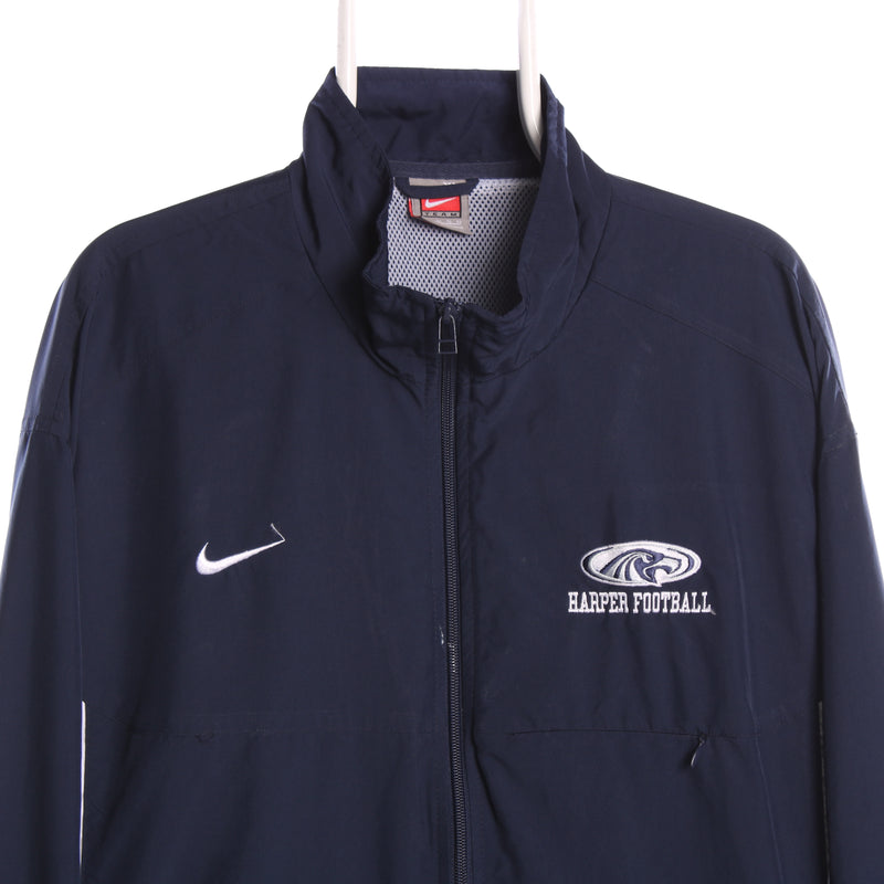 Nike 90's Zip Up Waterproof Windbreaker Coat Xlarge Navy