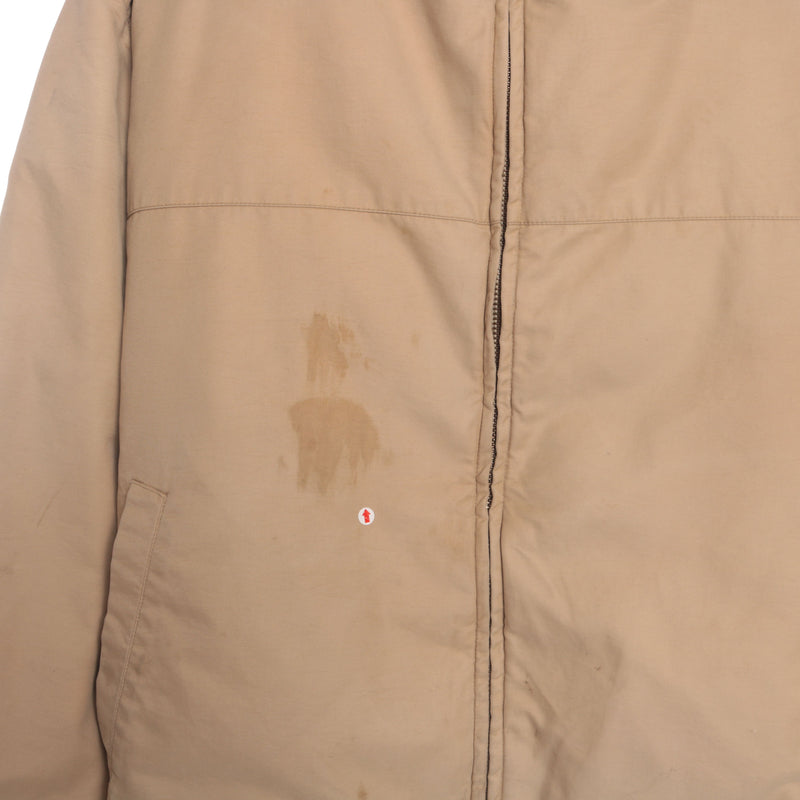 Ralph Lauren 90's Zip Up Puffer Jacket XLarge Beige
