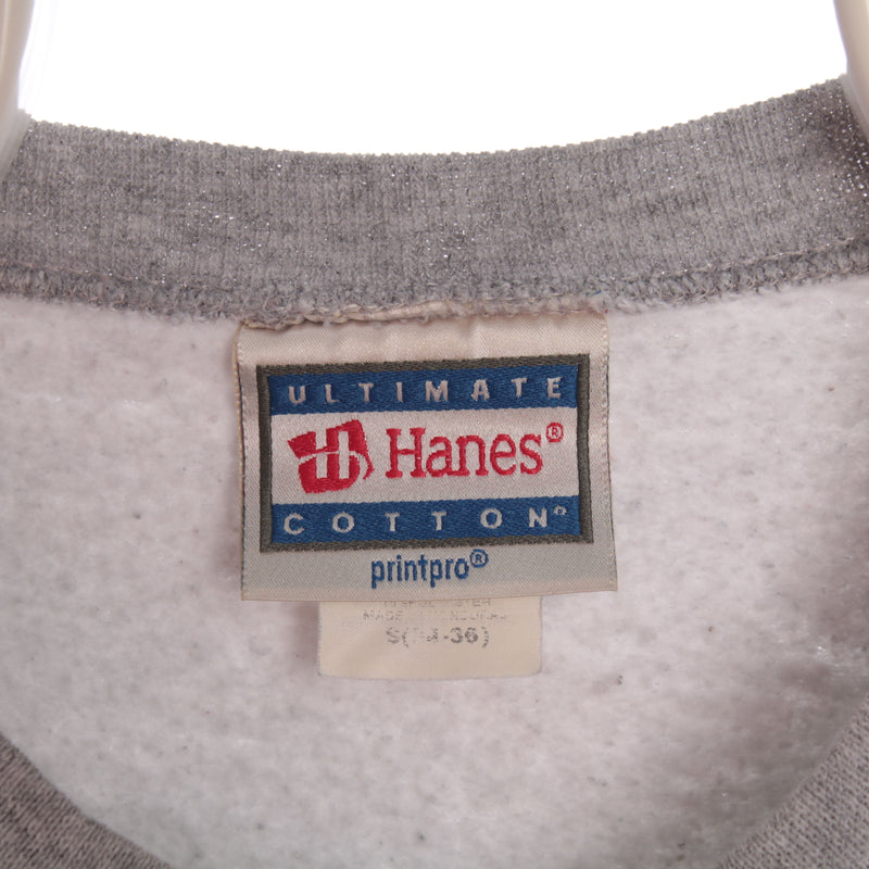 Hanes 90's College Sweatshirt Large Grey