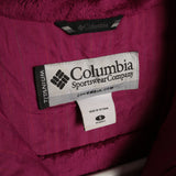 Columbia 90's Waterproof Hooded Fleece Lined Windbreaker Small Pink