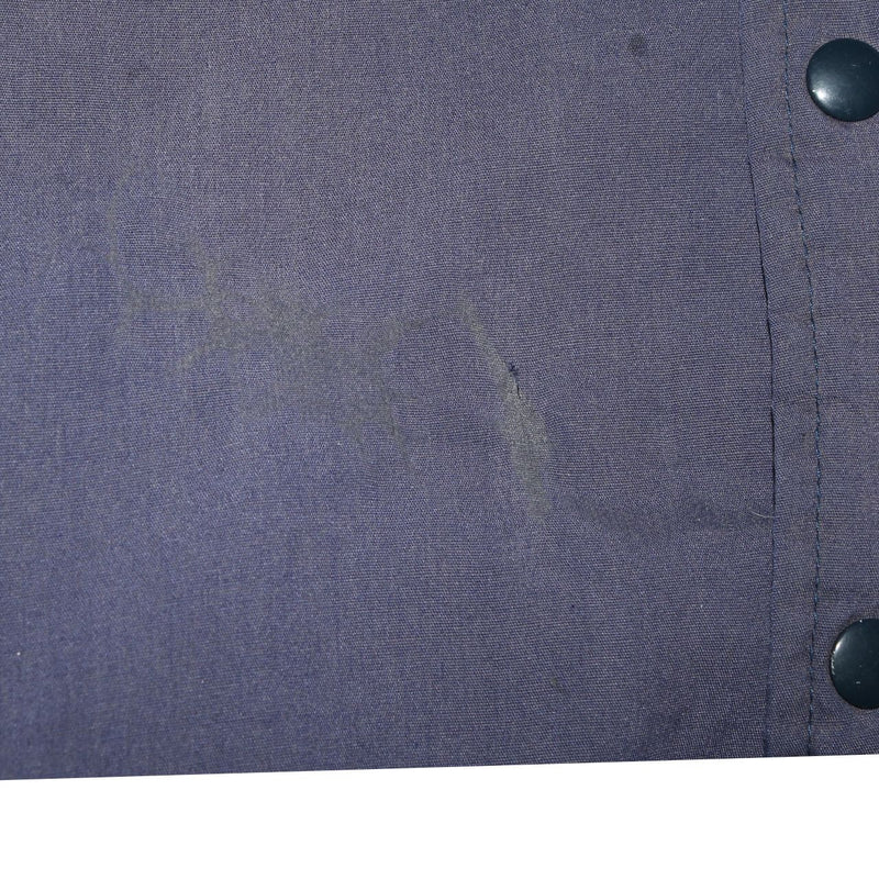 Netnesis 90's Ribbed Neck Button Up Bomber Jacket XXXLarge (missing sizing label) Blue