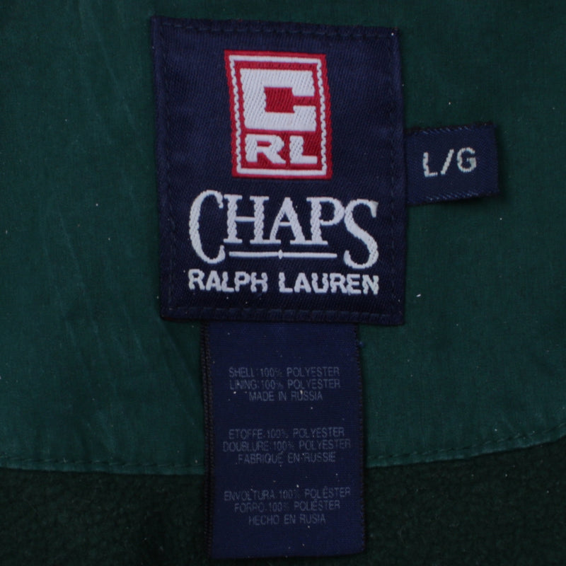 Chaps Ralph Lauren 90's Lightweight Full Zip Up Windbreaker Large Beige Cream