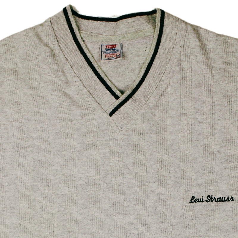Levi's 90's Short Sleeves V Neck T Shirt XXLarge (2XL) Grey