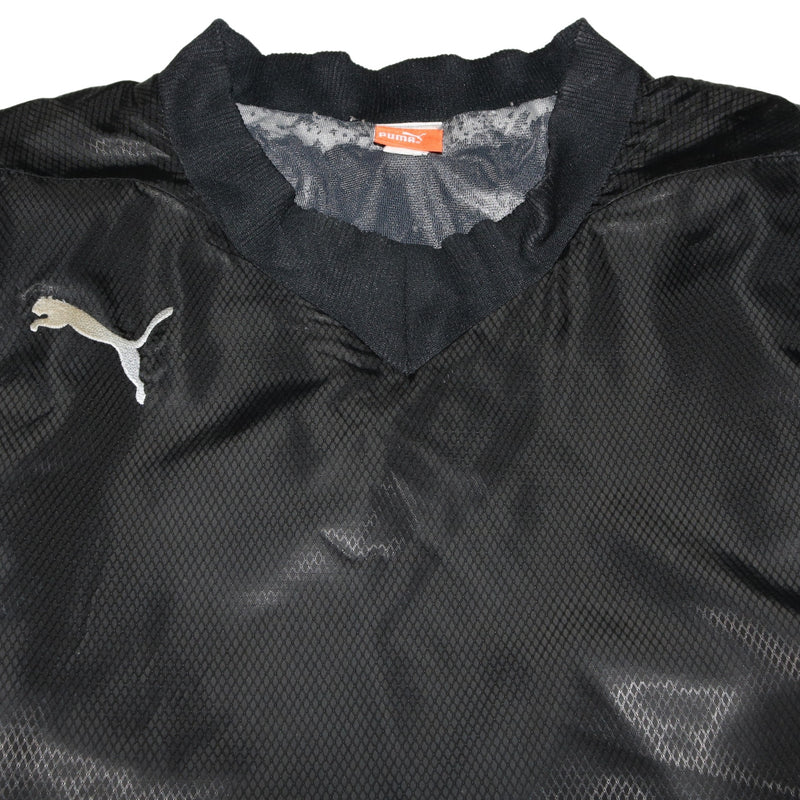 Puma 90's Pullover V Neck Sweatshirt Large Black