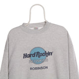 Hard Rock Cafe 90's Crewneck Sweatshirt XLarge Grey