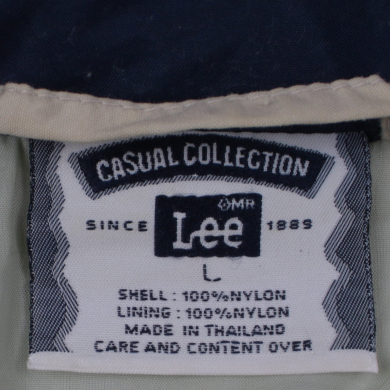 Lee 90's Lightweight Full Zip Up Bomber Jacket Large Beige Cream