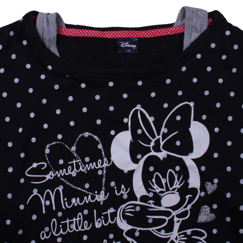 Diseny 90's Mickey Mouse Crew Neck T Shirt Medium (missing sizing label) Black