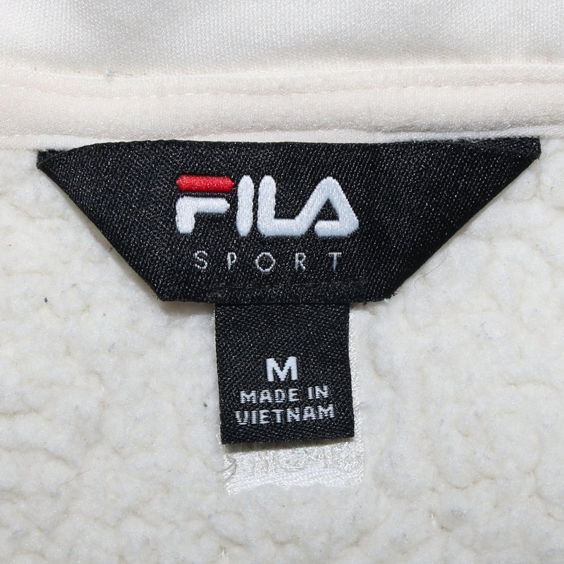 Fila 90's Fleece Vest Sleeveless Gilet Medium Beige Cream