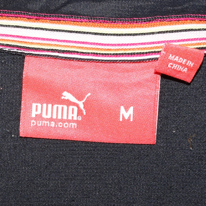 Puma 90's Track Jacket Full Zip Up Windbreaker Medium Black
