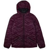 Addicted 90's Hooded Full Zip Up Puffer Jacket Medium (missing sizing label) Burgundy Red